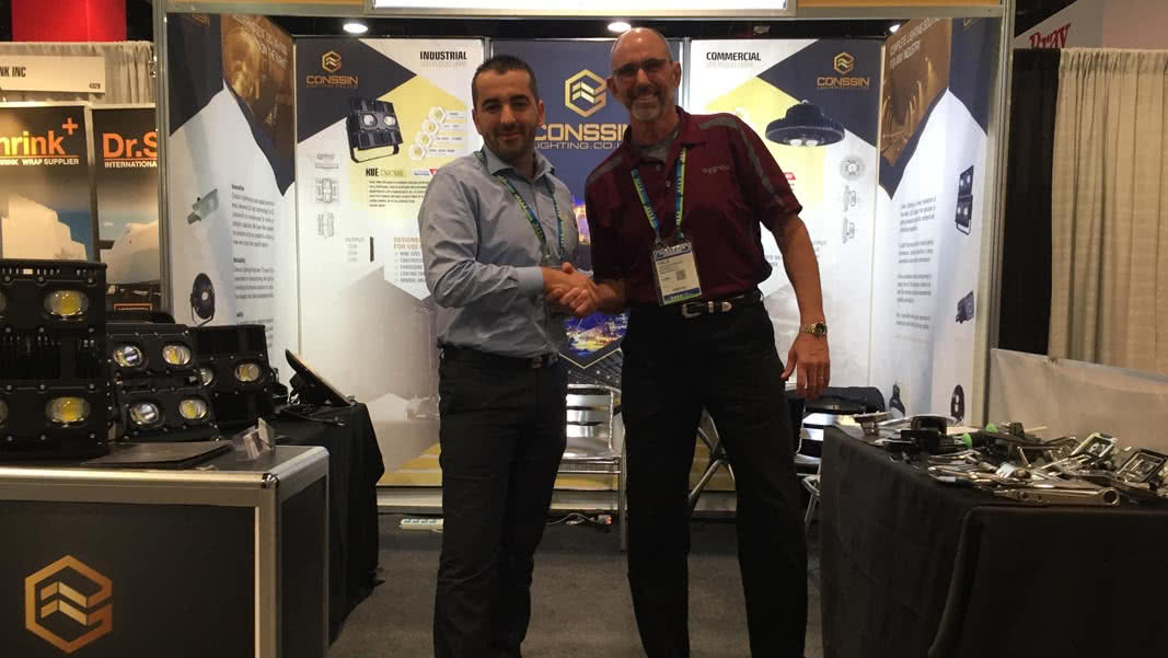 Conssin Lighting stand at Power-Gen Las Vegas 2017